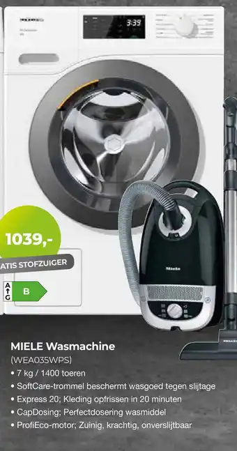 EP Beerepoot Miele wasmachine (wea035wps) aanbieding