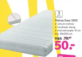 Leen Bakker Matras Easy 1300 aanbieding