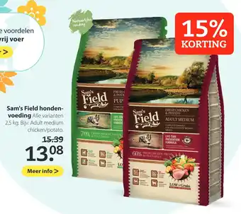 Pets Place Sam's Field hondenvoeding aanbieding