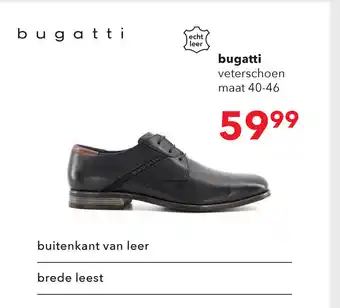 Scapino Bugatti veterschoen maat 40-46 aanbieding