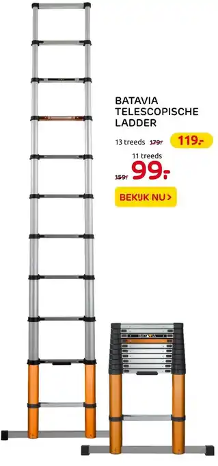 Praxis Batavia Telescopische ladder 11 treden aanbieding