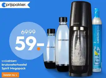 Blokker SodaStream Bruiswatertoestel Spirit megapack aanbieding