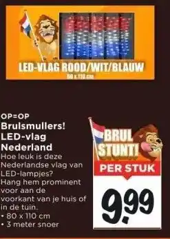 Vomar Voordeelmarkt Brulsmullers! led-vlag nederland aanbieding