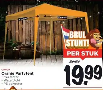 Vomar Voordeelmarkt Oranje partytent aanbieding