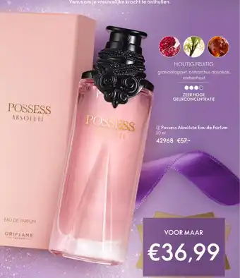 Oriflame Possess Absolute Eau de Parfum 50 ml aanbieding