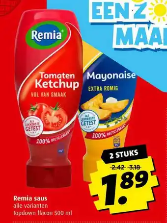 Boni Remia saus 500 ml aanbieding