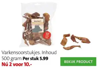 Intratuin Varkensoorstukjes 500g aanbieding