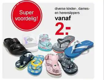 Scapino Diverse kinder-, dames- en herenslippers aanbieding