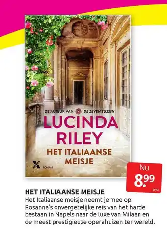 Boekenvoordeel Het italiaanse meisje - lucinda riley aanbieding