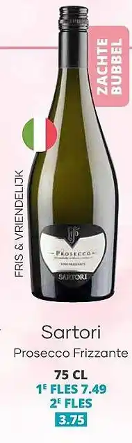 Mitra Sartori Prosecco Frizzante aanbieding