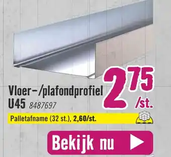 Hornbach Vloer-/plafondprofiel U45 aanbieding