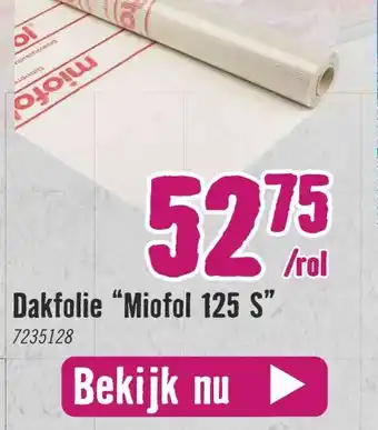 Hornbach Dakfolie "Miofol 125 S" aanbieding