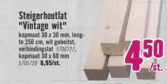 Hornbach Steigerhoutlat "Vintage wit" aanbieding