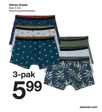 Zeeman Heren boxer 3-pak aanbieding