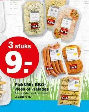 Hoogvliet Pick&mix bbqvlees of -salades aanbieding