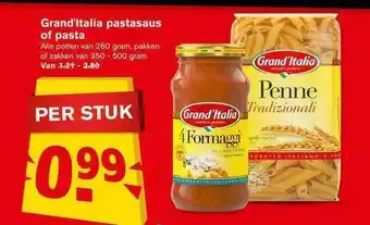 Hoogvliet Grand'italia pastasaus of pasta aanbieding