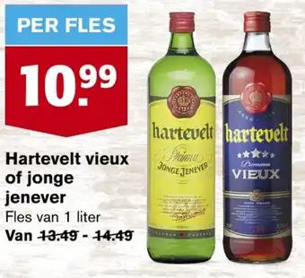 Hoogvliet Hartevelt vieux of jonge jenever 1 liter aanbieding