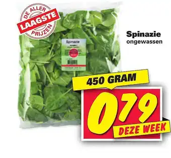 Nettorama Spinazie ongewassen 450 gram aanbieding