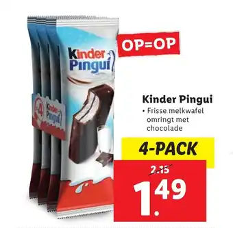 Lidl Kinder pingui 4-pack aanbieding