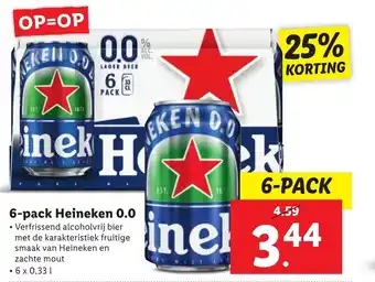 Lidl 6-pack Heineken 0.0 aanbieding