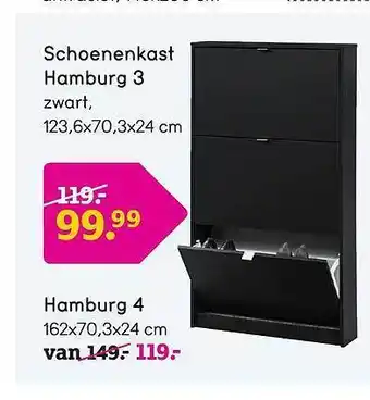 Leen Bakker Schoenenkast hamburg 3 of hamburg 4 aanbieding