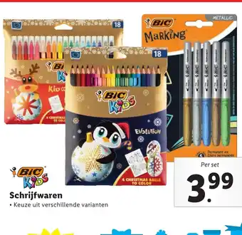 Lidl Bic schrijfwaren aanbieding