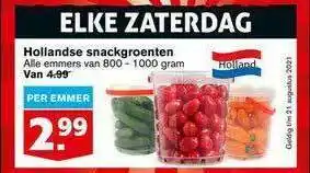 Hoogvliet Hollandse snackgroenten 600-1000 gram aanbieding