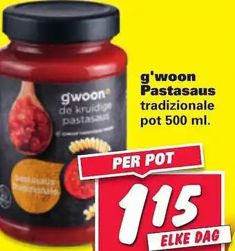 Nettorama G'woon pastasaus tradizionale 500 ml aanbieding