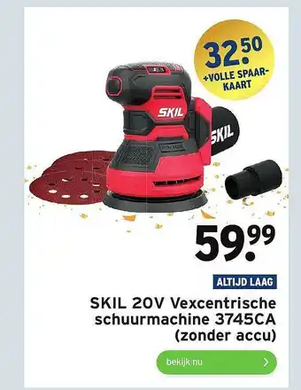 GAMMA Skil 20v vexcentrische schuurmachine 3745ca (zonder accu) aanbieding