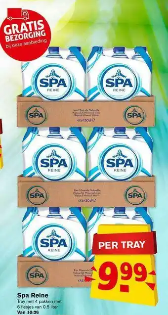 Hoogvliet Spa reine 0,5 liter aanbieding