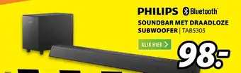 Expert Philips soundbar met draadloze subwoofer | tab5305 aanbieding