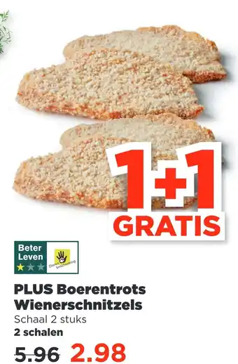 PLUS Plus boerentrots wienerschnitzels aanbieding