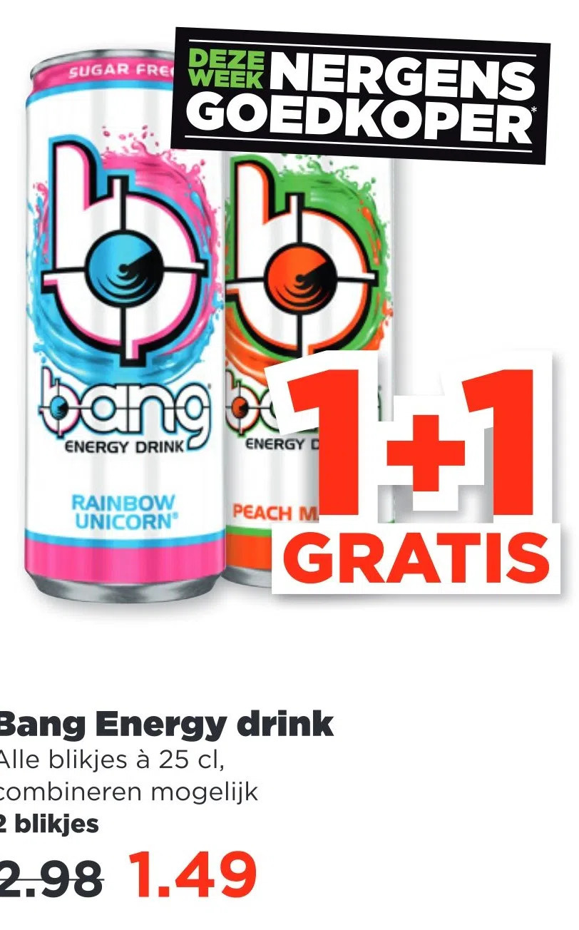 Bang energy drink aanbieding bij PLUS