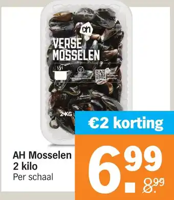 Albert Heijn Ah mosselen 2 kilo aanbieding