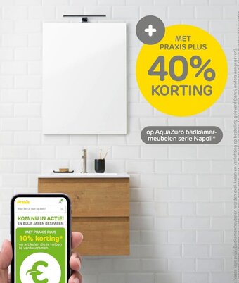 Praxis Op AquaZuro badkamer-meubelen serie Napoli* aanbieding