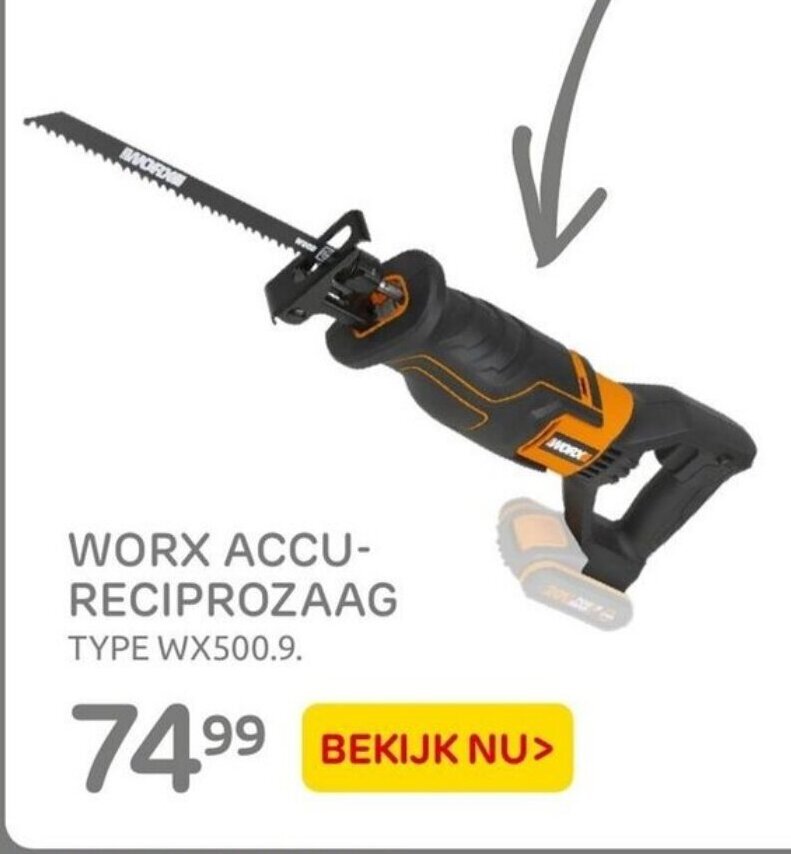 Worx Accu Reciprozaag WX500 9 Aanbieding Bij Praxis worx-accu-reciprozaag-wx500-9-aanbieding-bij-praxis