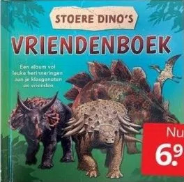 Boekenvoordeel Stoere dino's vriendenboek aanbieding