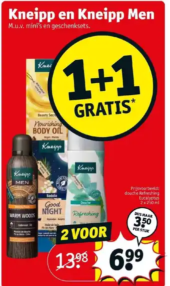 Kruidvat Kneipp en Kneipp Men 1+1 gratis aanbieding