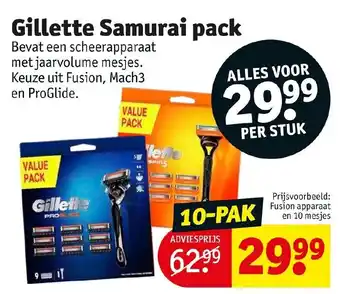 Kruidvat Gillette Samurai pack 10-pak aanbieding