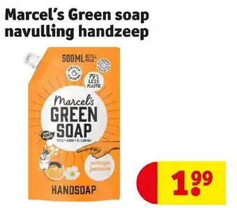 Kruidvat Marcel's Green soap navulling handzeep aanbieding