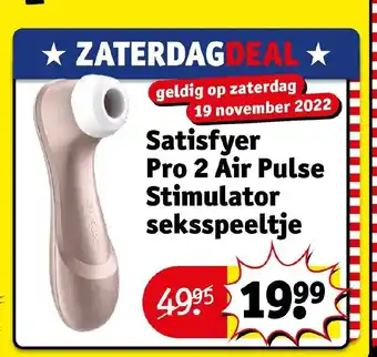 Kruidvat Satisfyer Pro 2 Air Pulse Stimulator seksspeeltje aanbieding