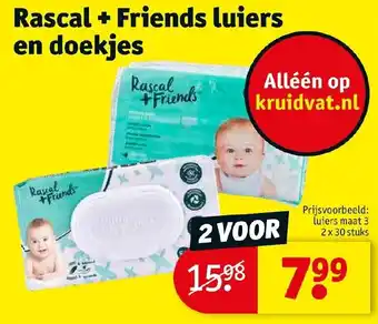 Kruidvat Rascal + Friends luiers en doekjes aanbieding