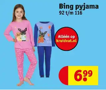 Kruidvat Bing pyjama 92 t/m 116 aanbieding