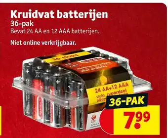 Kruidvat Batterijen 36-pak aanbieding