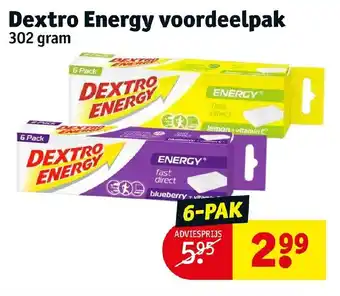 Kruidvat Dextro Energy voordeelpak 302 gram 6-pak aanbieding