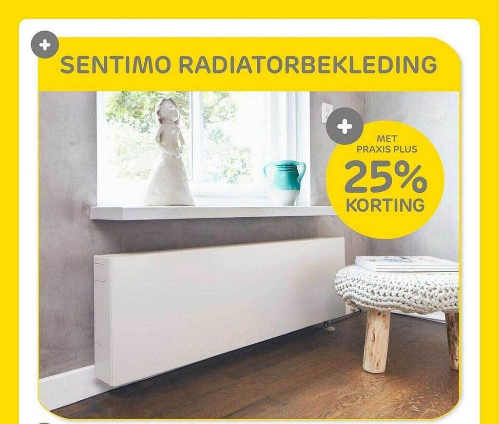 Sentimo radiatorbekleding 25% korting aanbieding bij Praxis