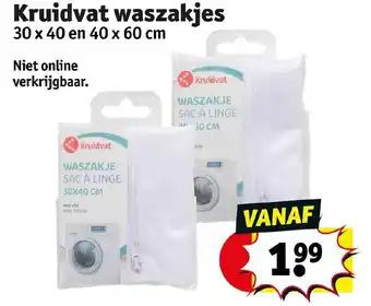 Kruidvat waszakjes  30 x 40 en 40 x 60 cm aanbieding