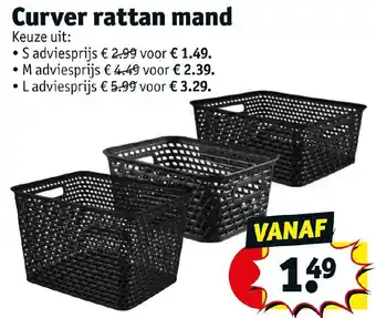 Kruidvat Curver rattan mand aanbieding