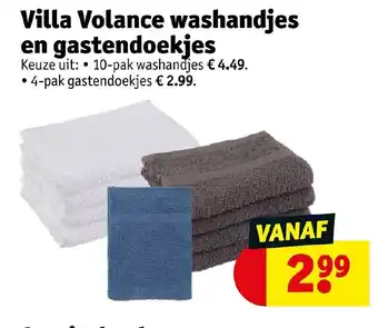 Kruidvat Villa Volance washandjes en gastendoekjes aanbieding