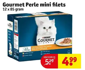 Kruidvat Gourmet Perle mini filets 12 x 85 gram aanbieding